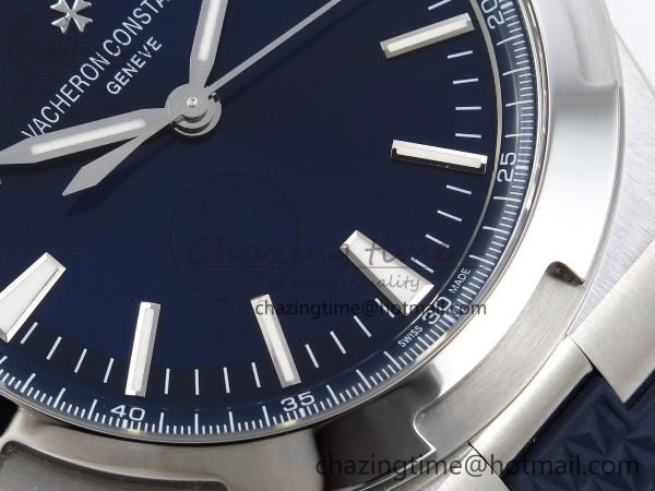 Overseas 4500V SS MKSF 1:1 Best Edition Blue Dial on Blue Rubber Strap A Popular 9873