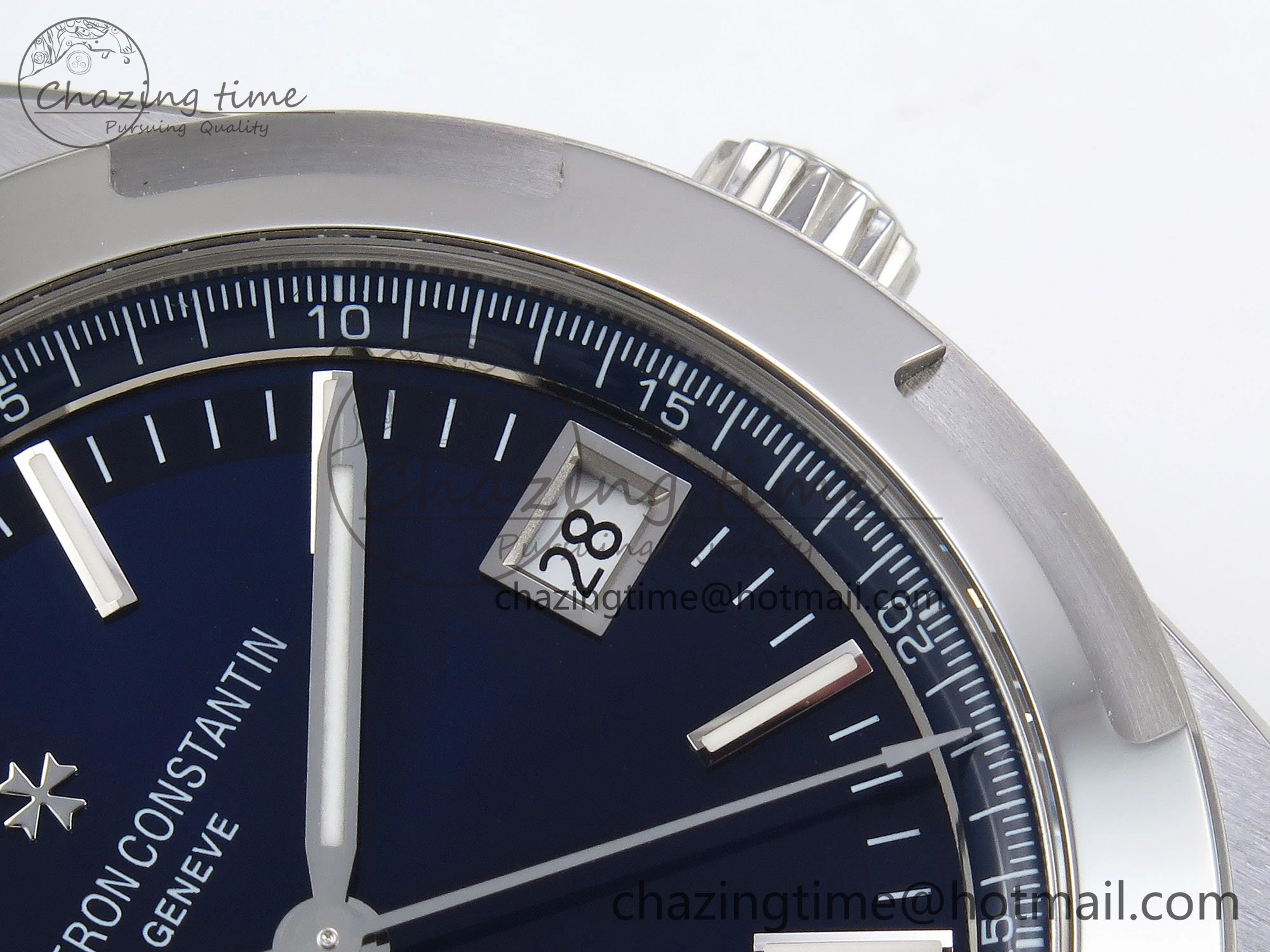 Overseas 4500V SS MKSF 1:1 Best Edition Blue Dial on Blue Rubber Strap A Popular 9873