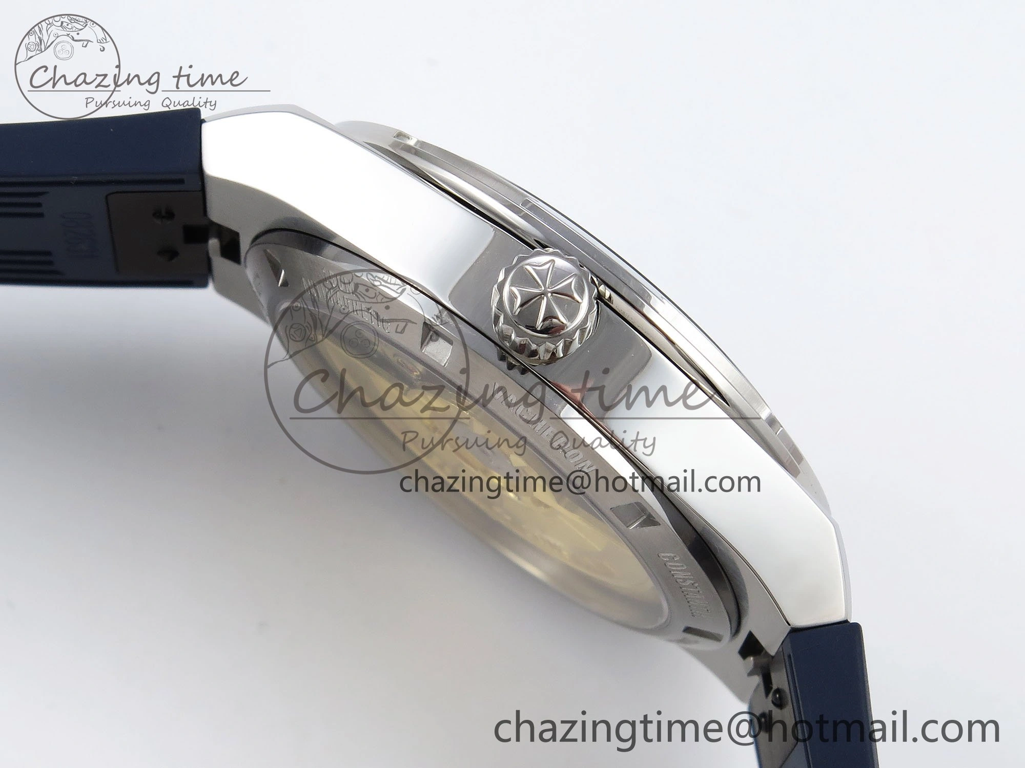 Overseas 4500V SS MKSF 1:1 Best Edition Blue Dial on Blue Rubber Strap A Popular 9873