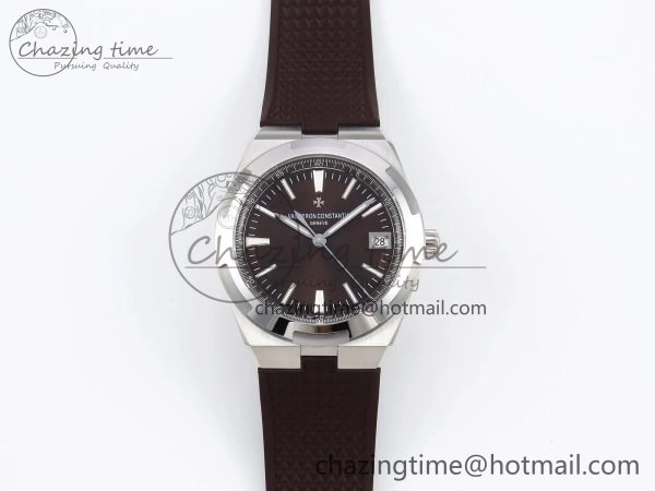 RelaxedFit Overseas 4500V SS MKSF 1:1 Best Edition Brown Dial on Brown Rubber Strap A 9871