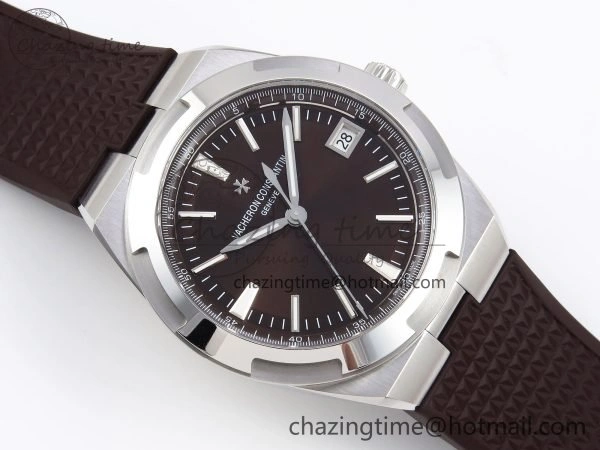 RelaxedFit Overseas 4500V SS MKSF 1:1 Best Edition Brown Dial on Brown Rubber Strap A 9871