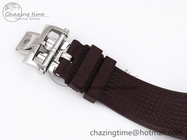 RelaxedFit Overseas 4500V SS MKSF 1:1 Best Edition Brown Dial on Brown Rubber Strap A 9871