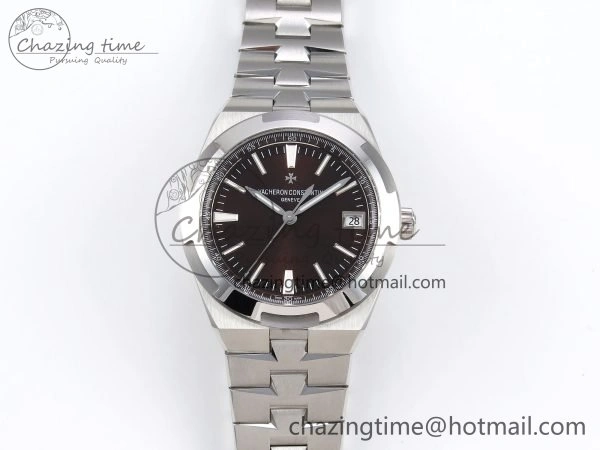 Overseas 4500V SS MKSF 1:1 Best Edition Brown Dial on SS Bracelet A Functional 9879