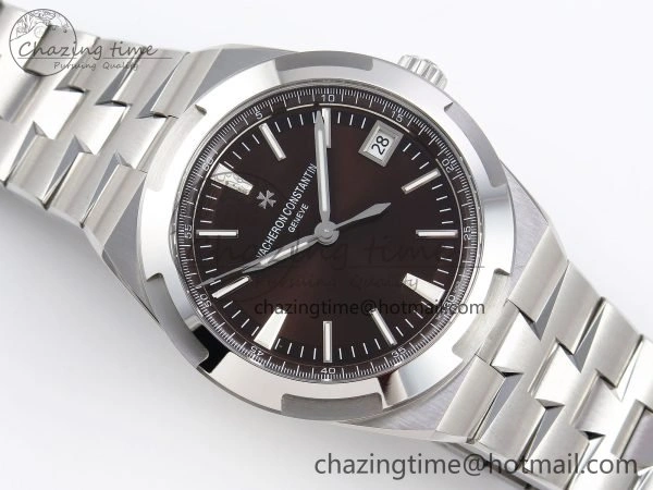 Overseas 4500V SS MKSF 1:1 Best Edition Brown Dial on SS Bracelet A Functional 9879