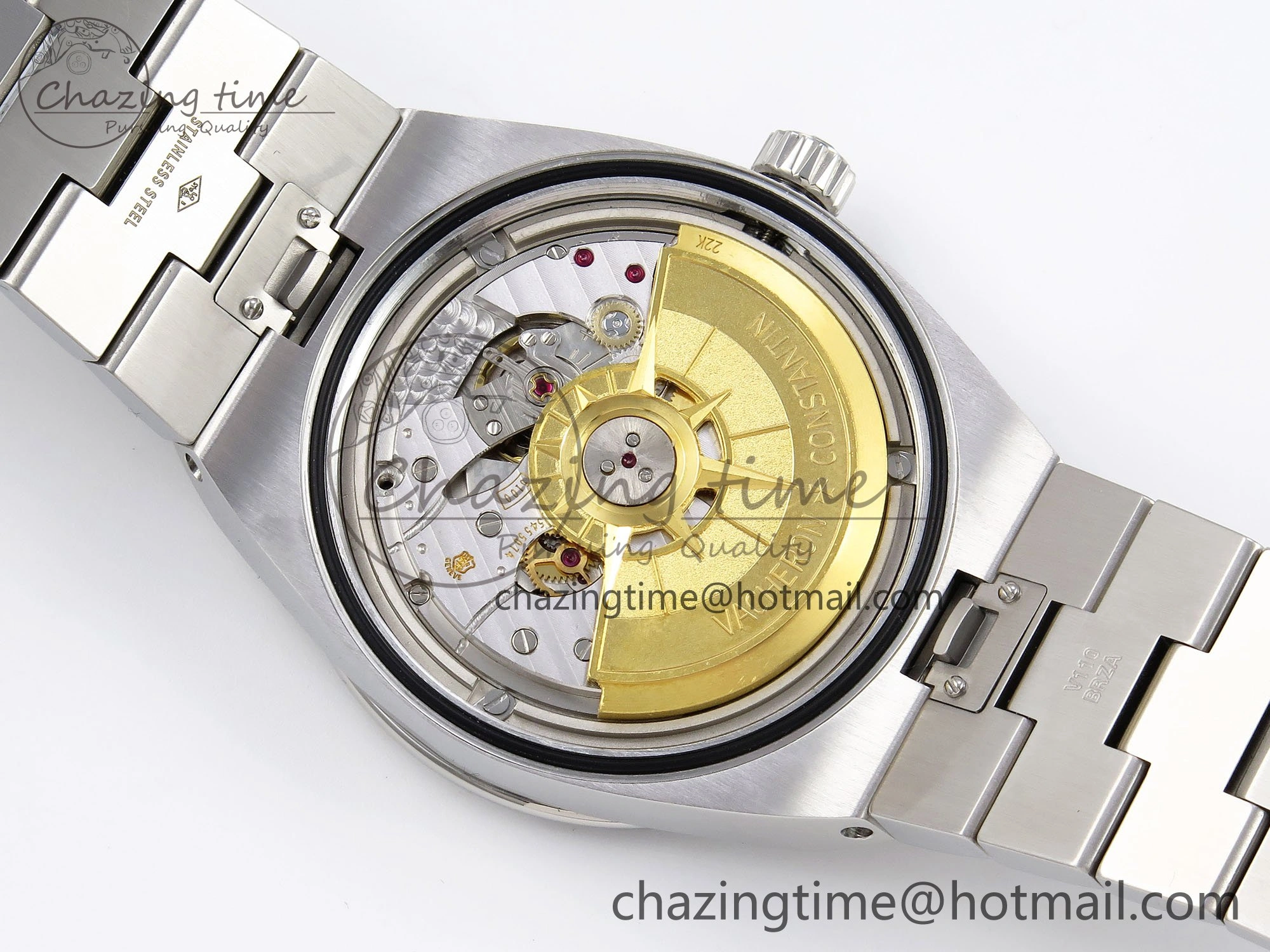 Overseas 4500V SS MKSF 1:1 Best Edition Brown Dial on SS Bracelet A Functional 9879