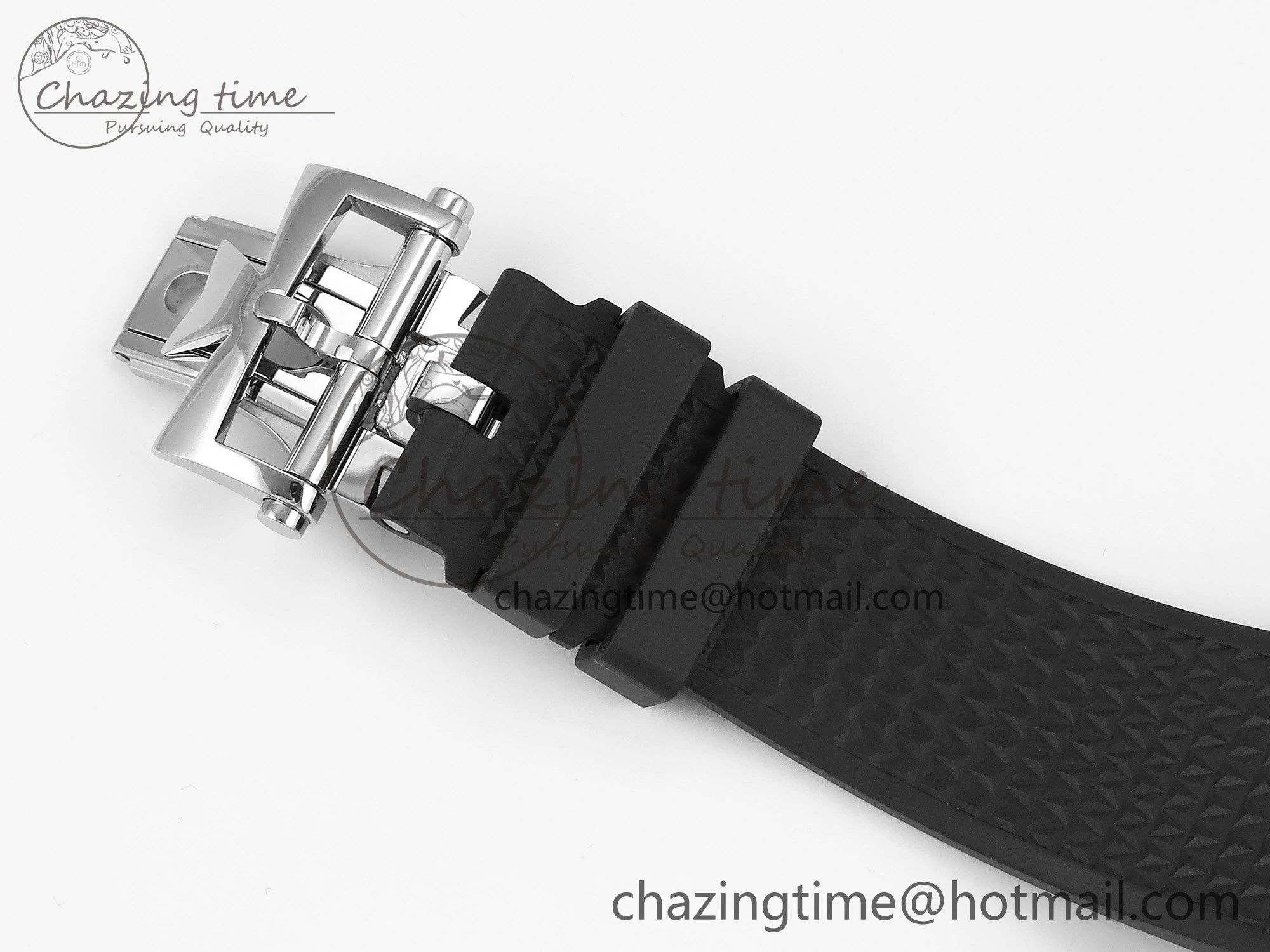 Overseas 4500V SS MKSF 1:1 Best Edition White Dial on Black Rubber Strap A BestValue 9874