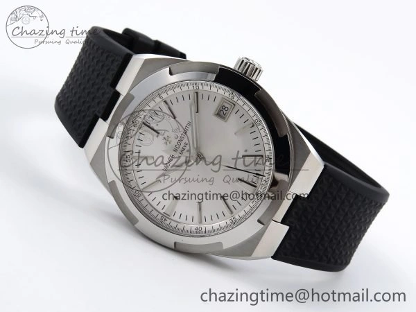 Overseas 4500V SS MKSF 1:1 Best Edition White Dial on Black Rubber Strap A BestValue 9874