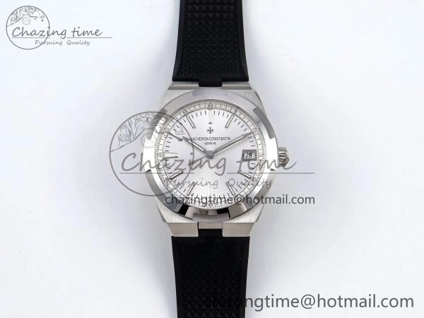 Overseas 4500V SS MKSF 1:1 Best Edition White Dial on Black Rubber Strap A BestValue 9874
