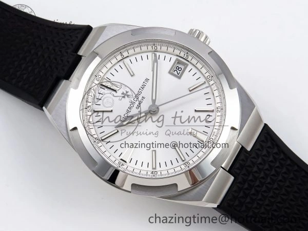 Overseas 4500V SS MKSF 1:1 Best Edition White Dial on Black Rubber Strap A BestValue 9874