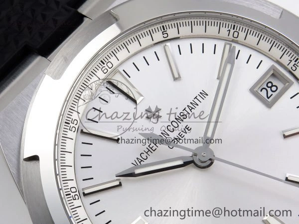 Overseas 4500V SS MKSF 1:1 Best Edition White Dial on Black Rubber Strap A BestValue 9874