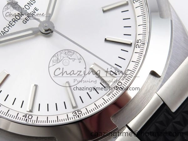 Overseas 4500V SS MKSF 1:1 Best Edition White Dial on Black Rubber Strap A BestValue 9874