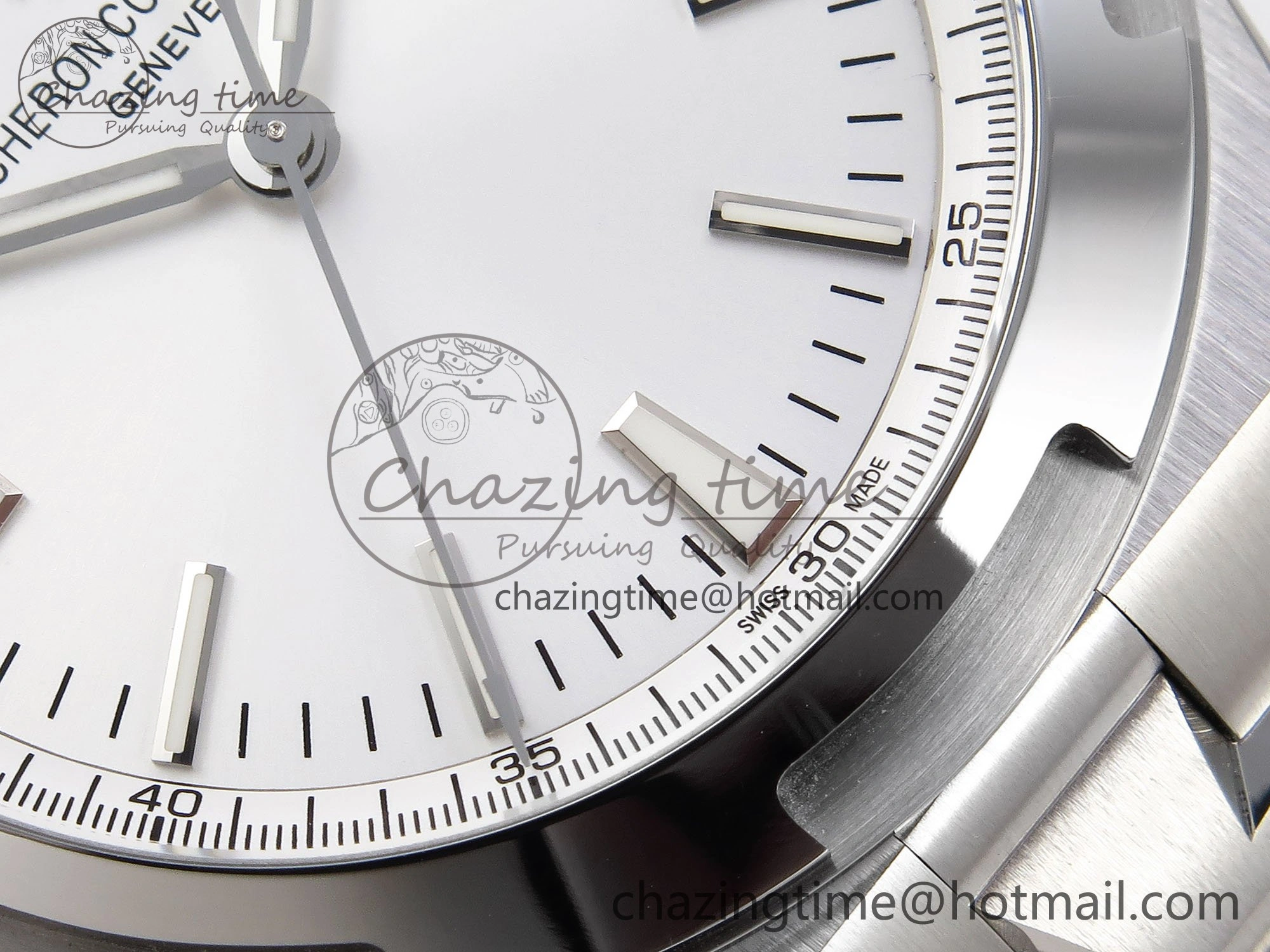 Overseas 4500V SS MKSF 1:1 Best Edition White Dial on SS Bracelet A FlexibleFit 9875