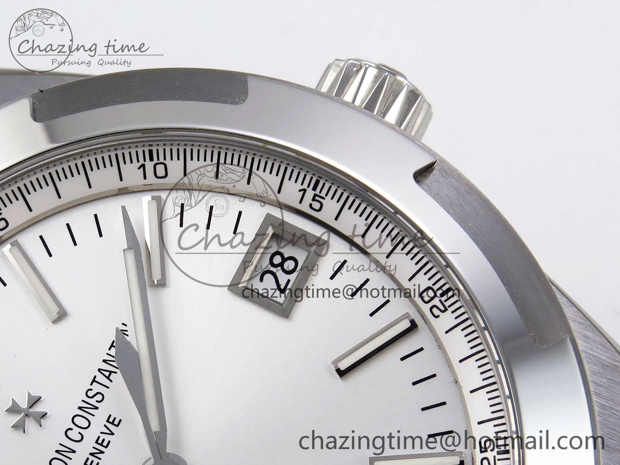 Overseas 4500V SS MKSF 1:1 Best Edition White Dial on SS Bracelet A FlexibleFit 9875