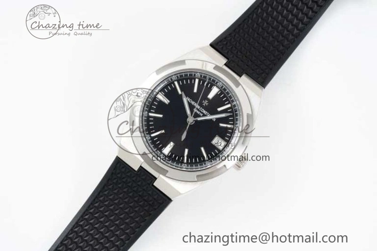 Overseas 4500V SS ZF 1:1 Best Edition Black Dial on Black Rubber Strap A Elegant 9897