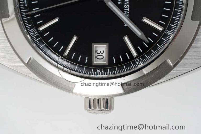 Overseas 4500V SS ZF 1:1 Best Edition Black Dial on Black Rubber Strap A Elegant 9897