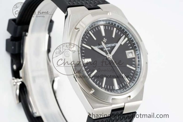 Overseas 4500V SS ZF 1:1 Best Edition Black Dial on Black Rubber Strap A Elegant 9897