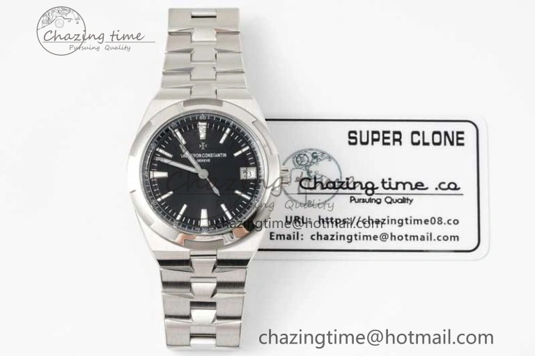 Overseas 4500V SS ZF 1:1 Best Edition Black Dial on SS Bracelet A Seasonal 9902