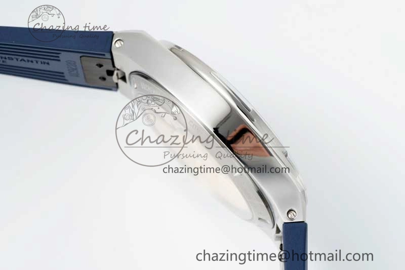 Seasonal Overseas 4500V SS ZF 1:1 Best Edition Blue Dial on Blue Rubber Strap A 9898