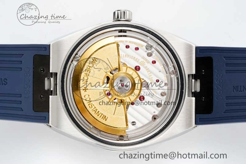 Seasonal Overseas 4500V SS ZF 1:1 Best Edition Blue Dial on Blue Rubber Strap A 9898