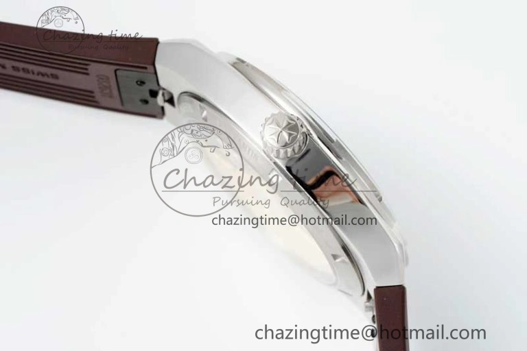 BestValue Overseas 4500V SS ZF 1:1 Best Edition Brown Dial on Brown Rubber Strap A 9896