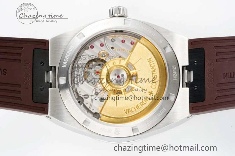 BestValue Overseas 4500V SS ZF 1:1 Best Edition Brown Dial on Brown Rubber Strap A 9896