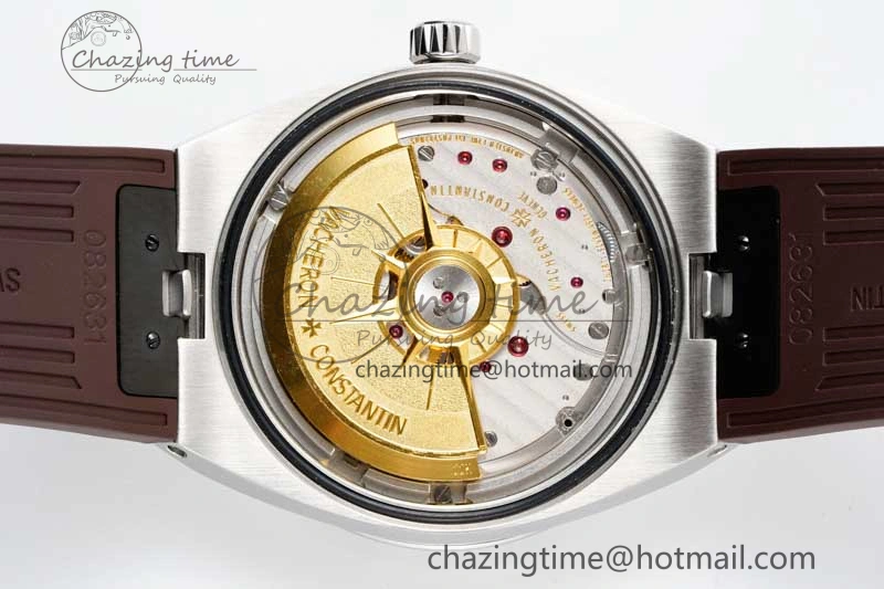 BestValue Overseas 4500V SS ZF 1:1 Best Edition Brown Dial on Brown Rubber Strap A 9896