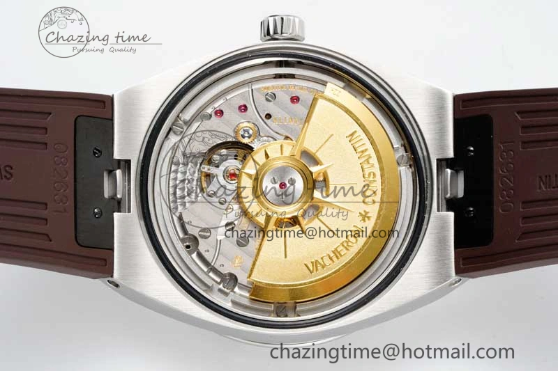 BestValue Overseas 4500V SS ZF 1:1 Best Edition Brown Dial on Brown Rubber Strap A 9896