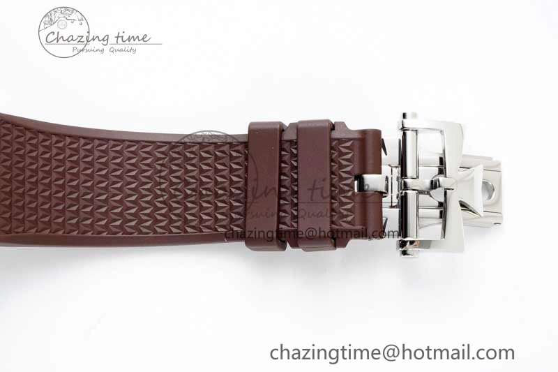 BestValue Overseas 4500V SS ZF 1:1 Best Edition Brown Dial on Brown Rubber Strap A 9896