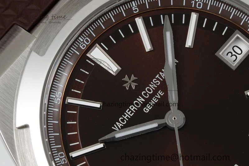 BestValue Overseas 4500V SS ZF 1:1 Best Edition Brown Dial on Brown Rubber Strap A 9896