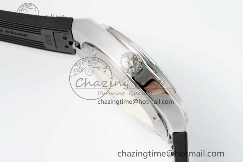 Overseas 4500V SS ZF 1:1 Best Edition Silver Dial on Black Rubber Strap A SoftTouch 9895