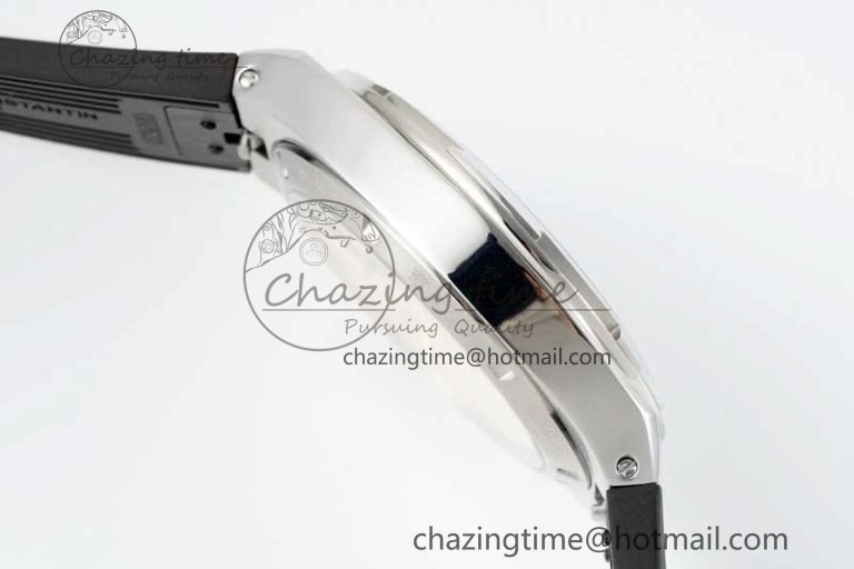 Overseas 4500V SS ZF 1:1 Best Edition Silver Dial on Black Rubber Strap A SoftTouch 9895