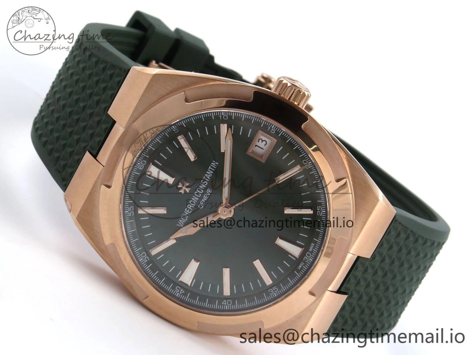 Overseas 4520V RG 8F Best Edition Green Dial On Green Rubber Strap A OnTrend 9850