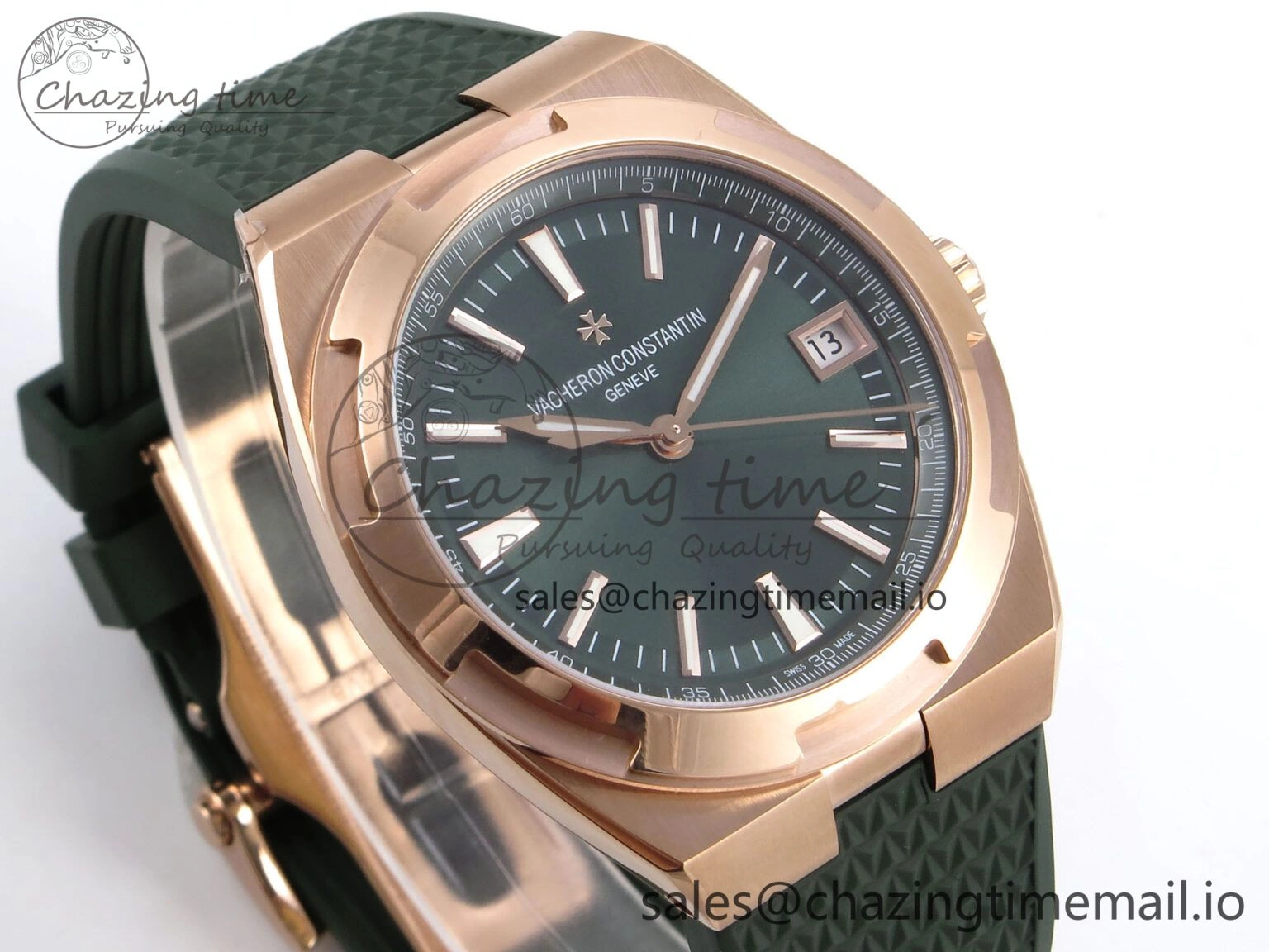 Overseas 4520V RG 8F Best Edition Green Dial On Green Rubber Strap A OnTrend 9850