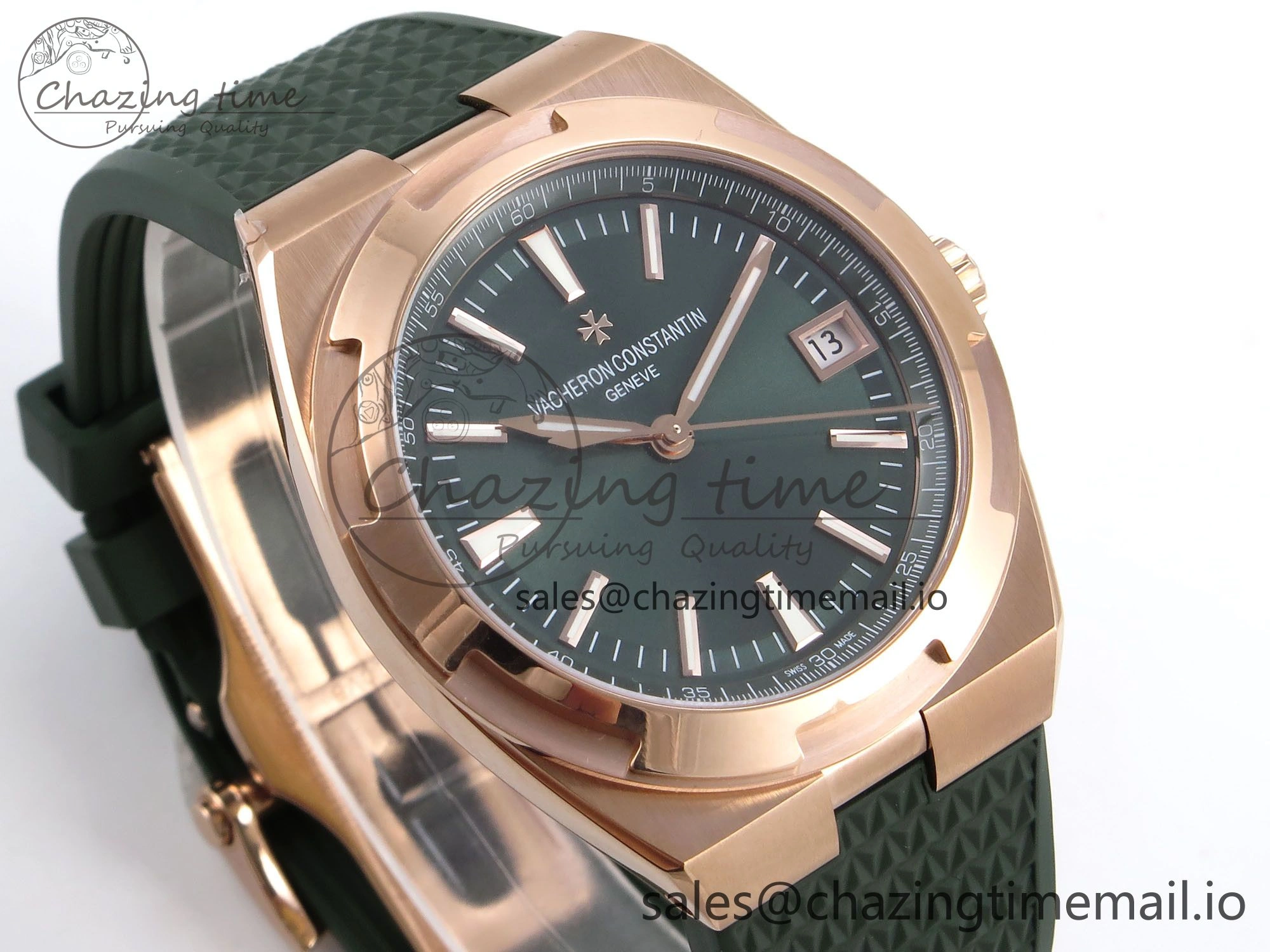 Overseas 4520V RG 8F Best Edition Green Dial On Green Rubber Strap A OnTrend 9850
