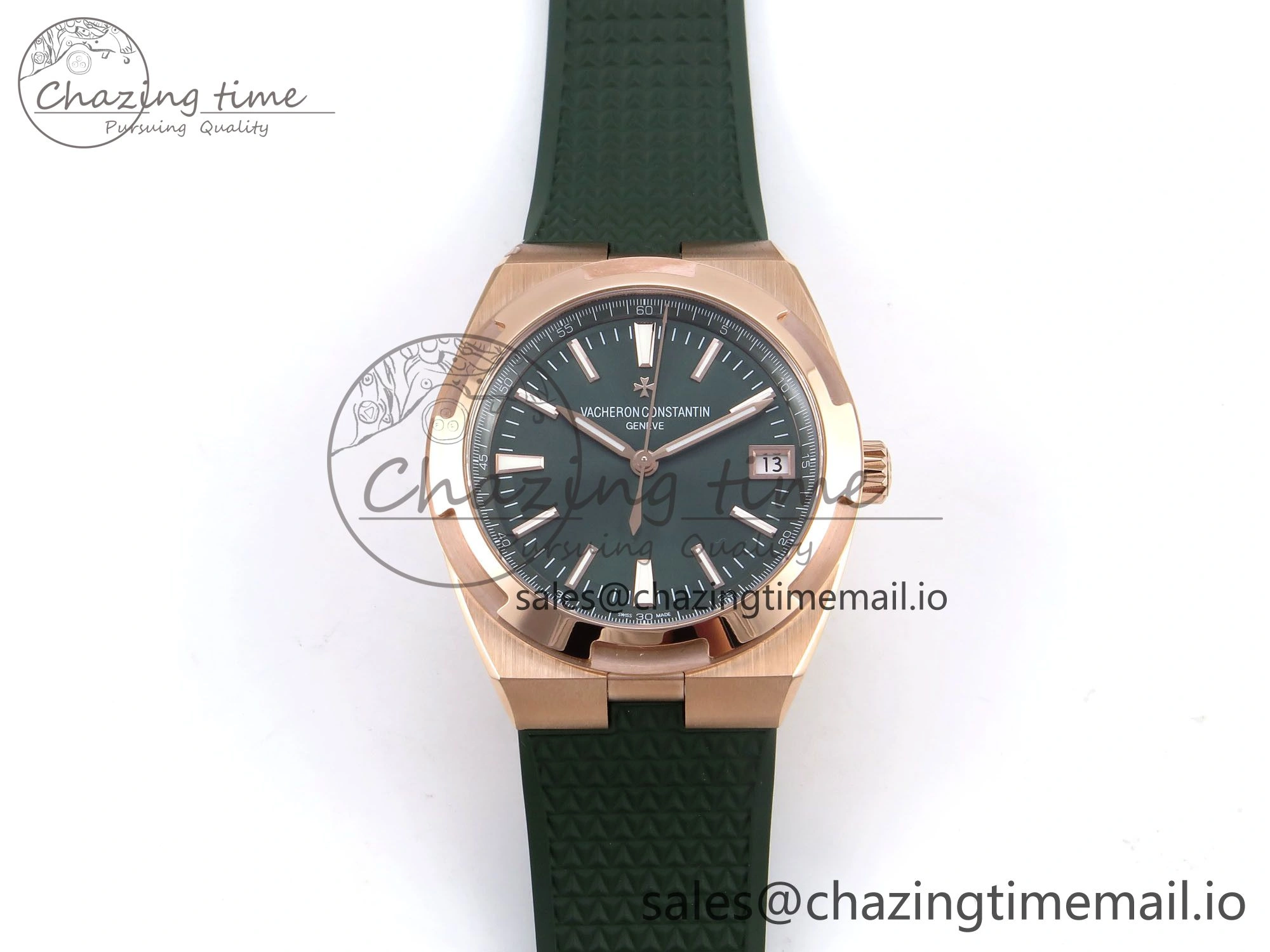 Overseas 4520V RG 8F Best Edition Green Dial On Green Rubber Strap A OnTrend 9850