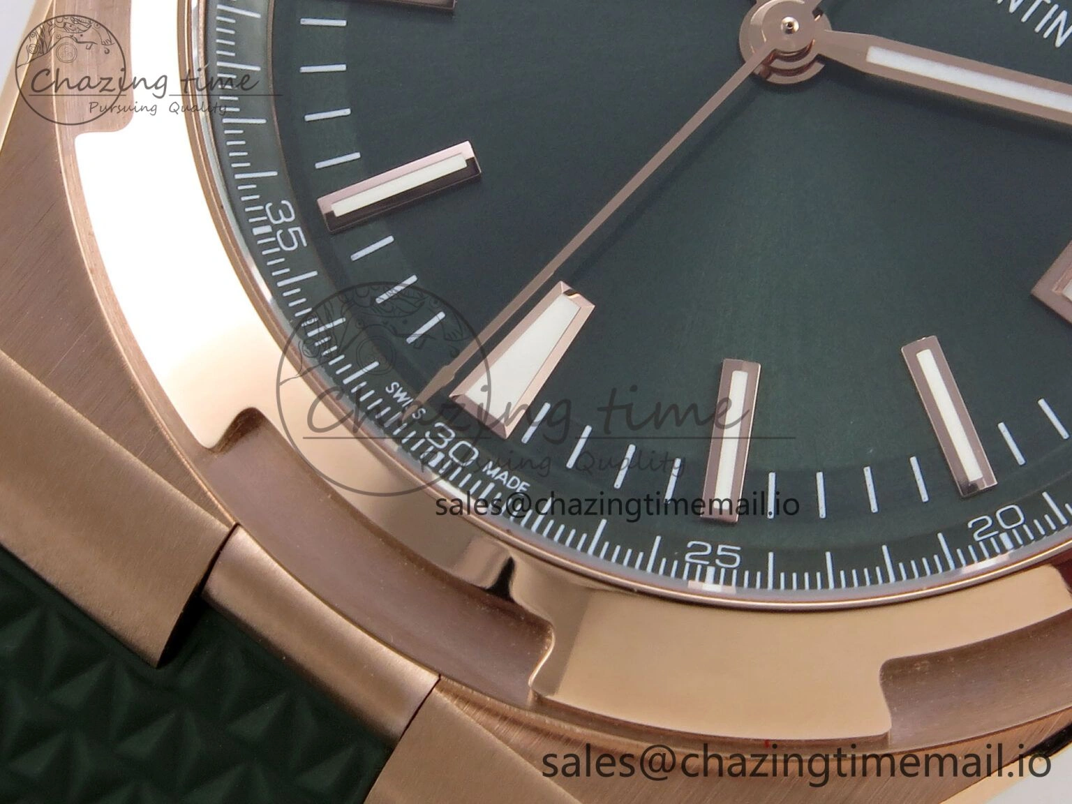 Overseas 4520V RG 8F Best Edition Green Dial On Green Rubber Strap A OnTrend 9850
