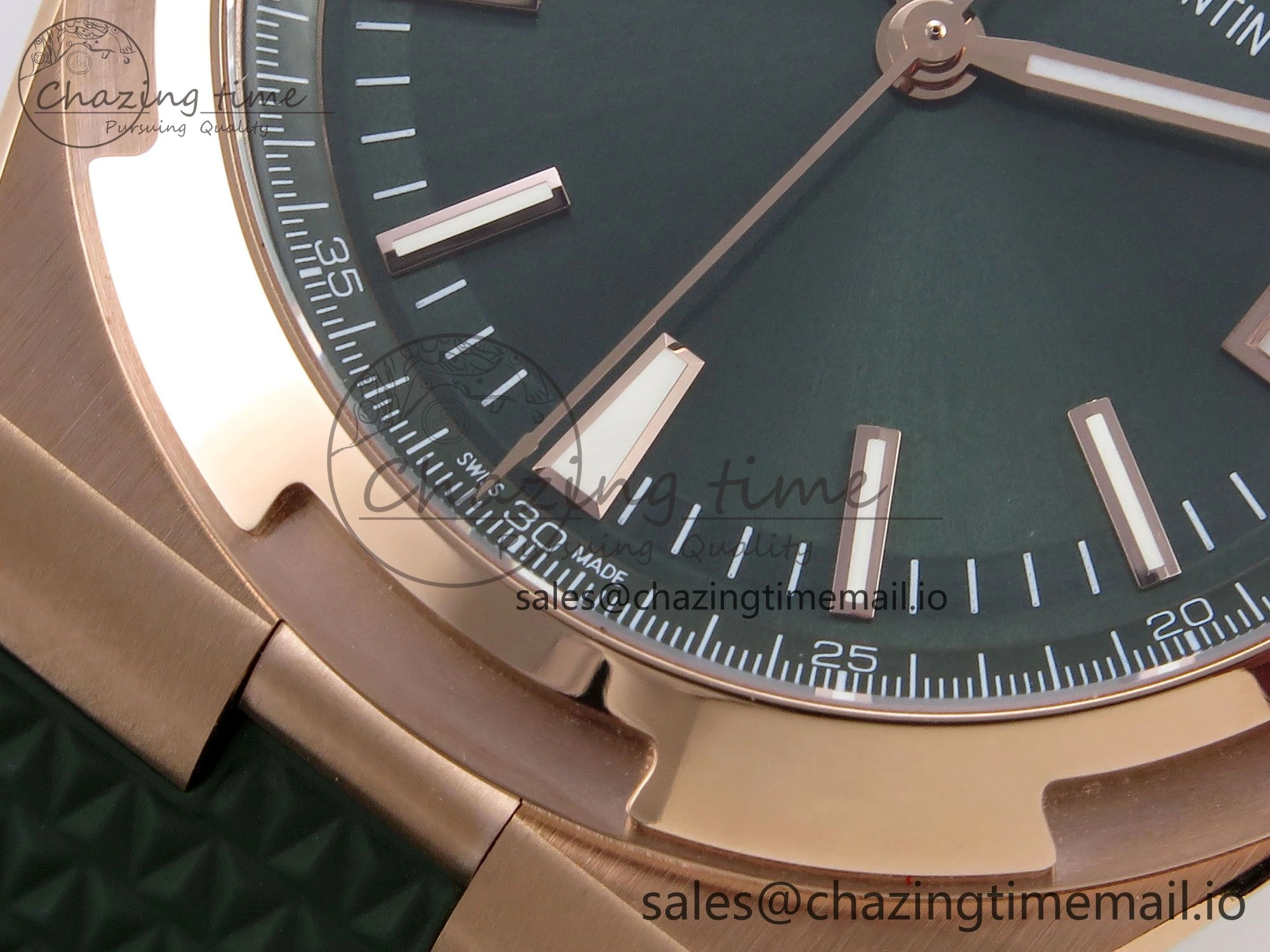 Overseas 4520V RG 8F Best Edition Green Dial On Green Rubber Strap A OnTrend 9850