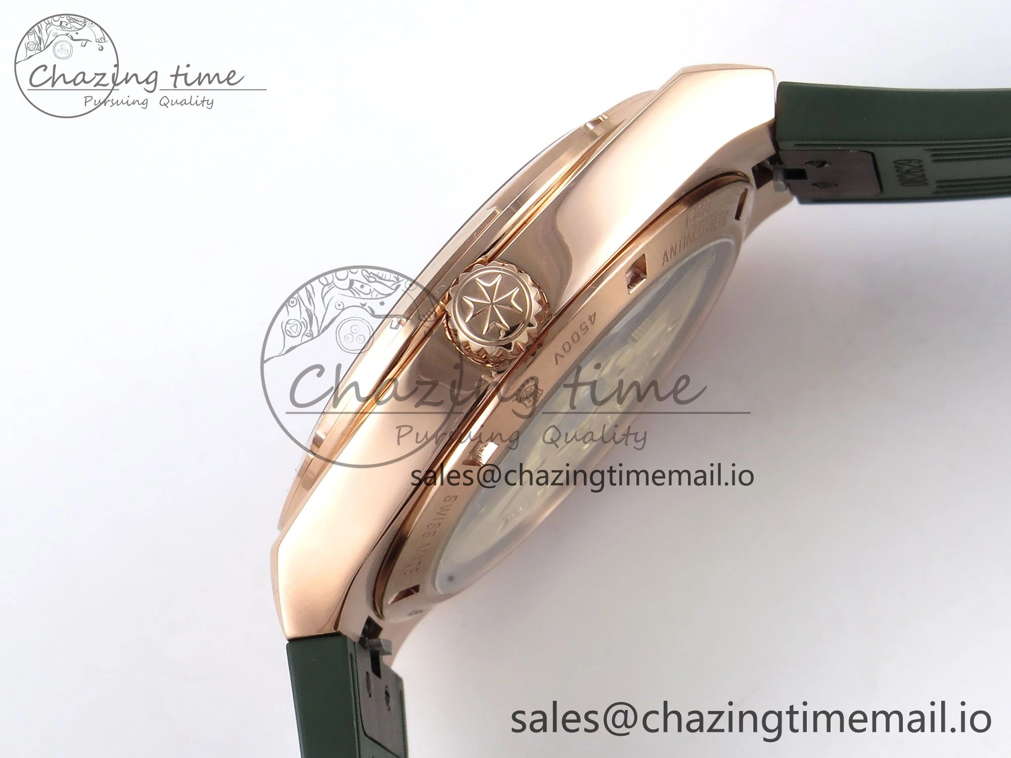 Overseas 4520V RG 8F Best Edition Green Dial On Green Rubber Strap A OnTrend 9850