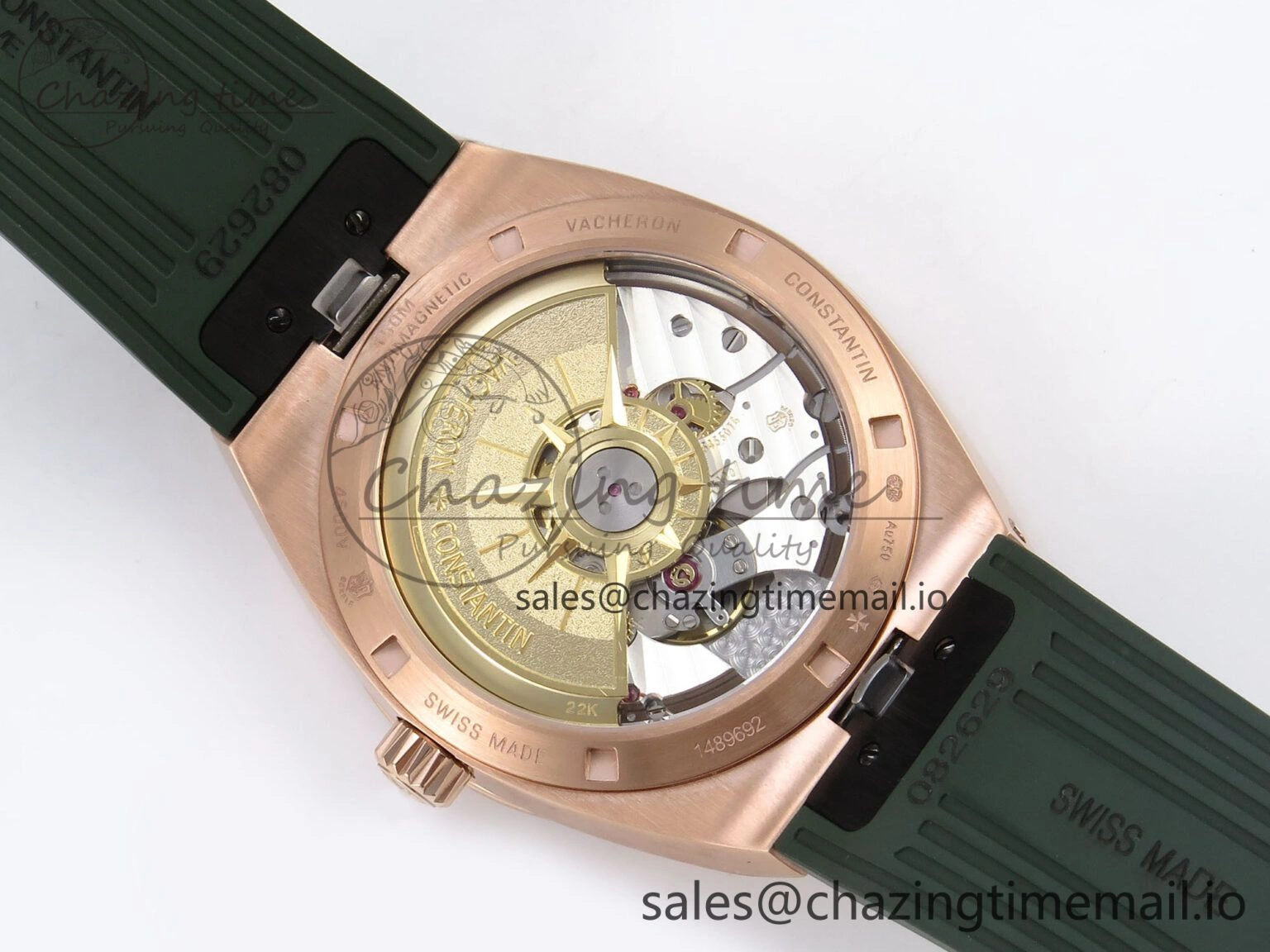 Overseas 4520V RG 8F Best Edition Green Dial On Green Rubber Strap A OnTrend 9850
