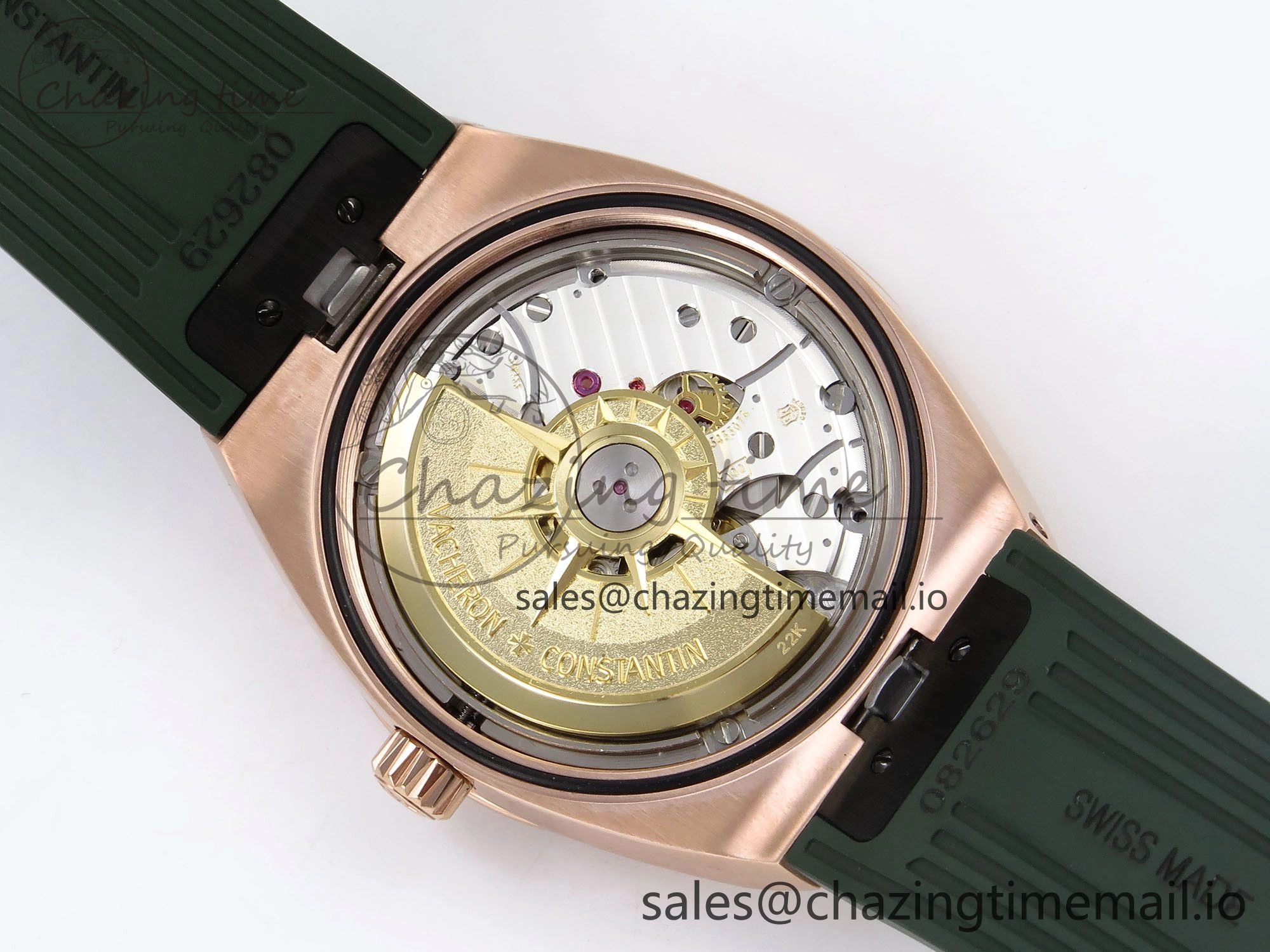 Overseas 4520V RG 8F Best Edition Green Dial On Green Rubber Strap A OnTrend 9850