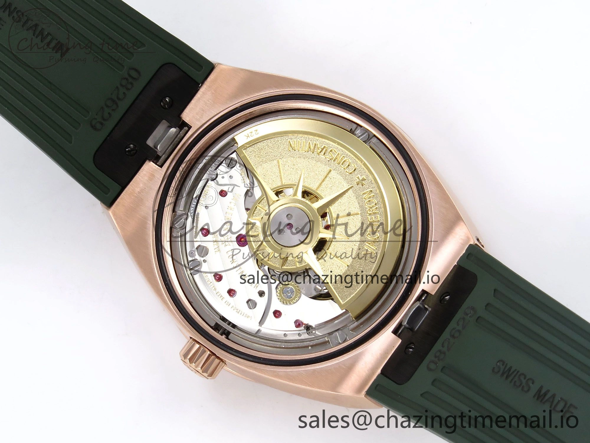 Overseas 4520V RG 8F Best Edition Green Dial On Green Rubber Strap A OnTrend 9850