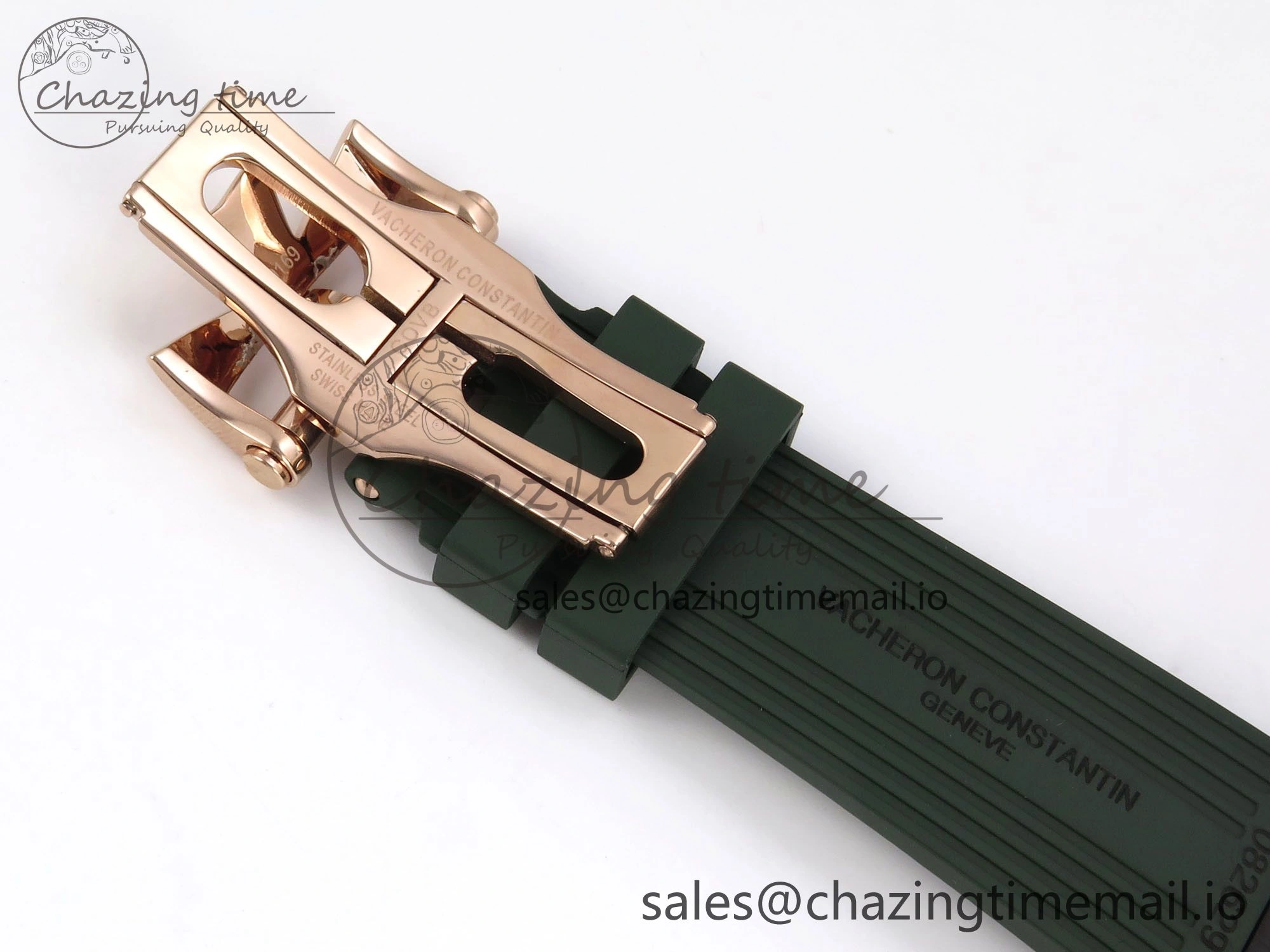 Overseas 4520V RG 8F Best Edition Green Dial On Green Rubber Strap A OnTrend 9850