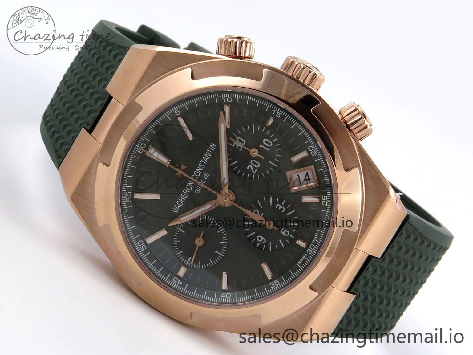 HighPerformance Overseas 4520V RG 8F Best Edition Green Dial On Green Rubber Strap A7750 Modified to A 9847