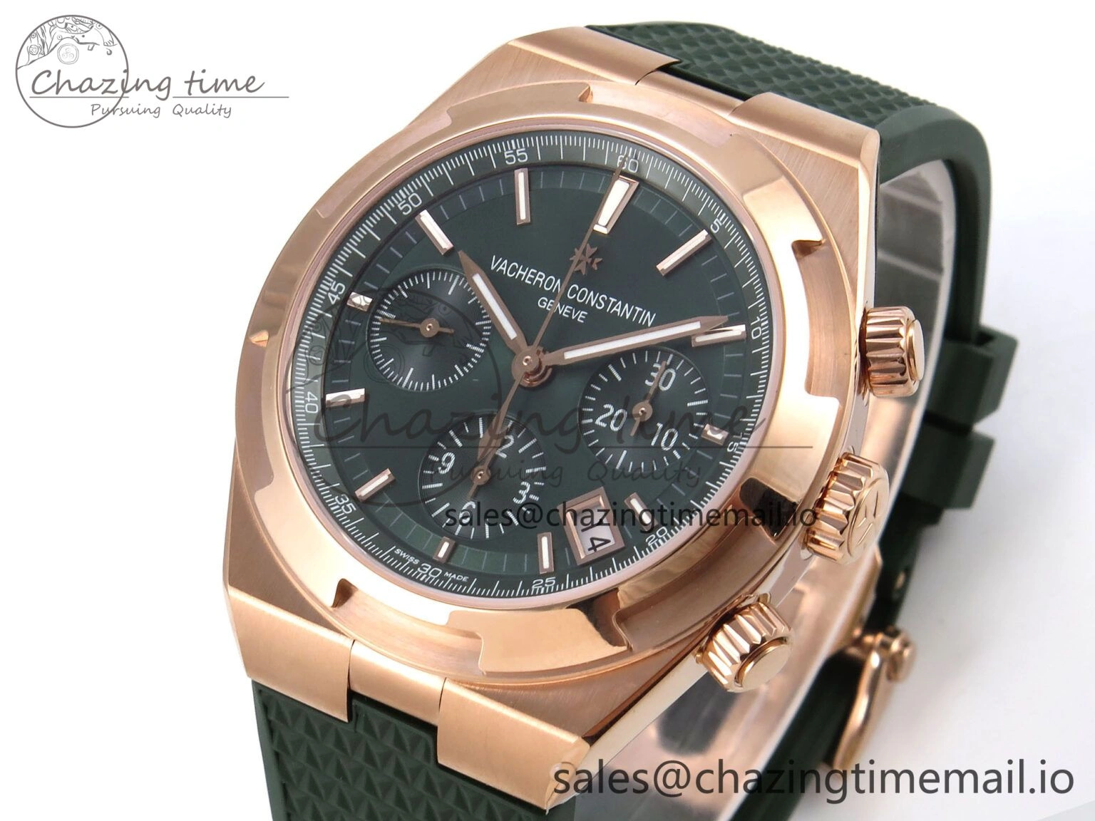 HighPerformance Overseas 4520V RG 8F Best Edition Green Dial On Green Rubber Strap A7750 Modified to A 9847