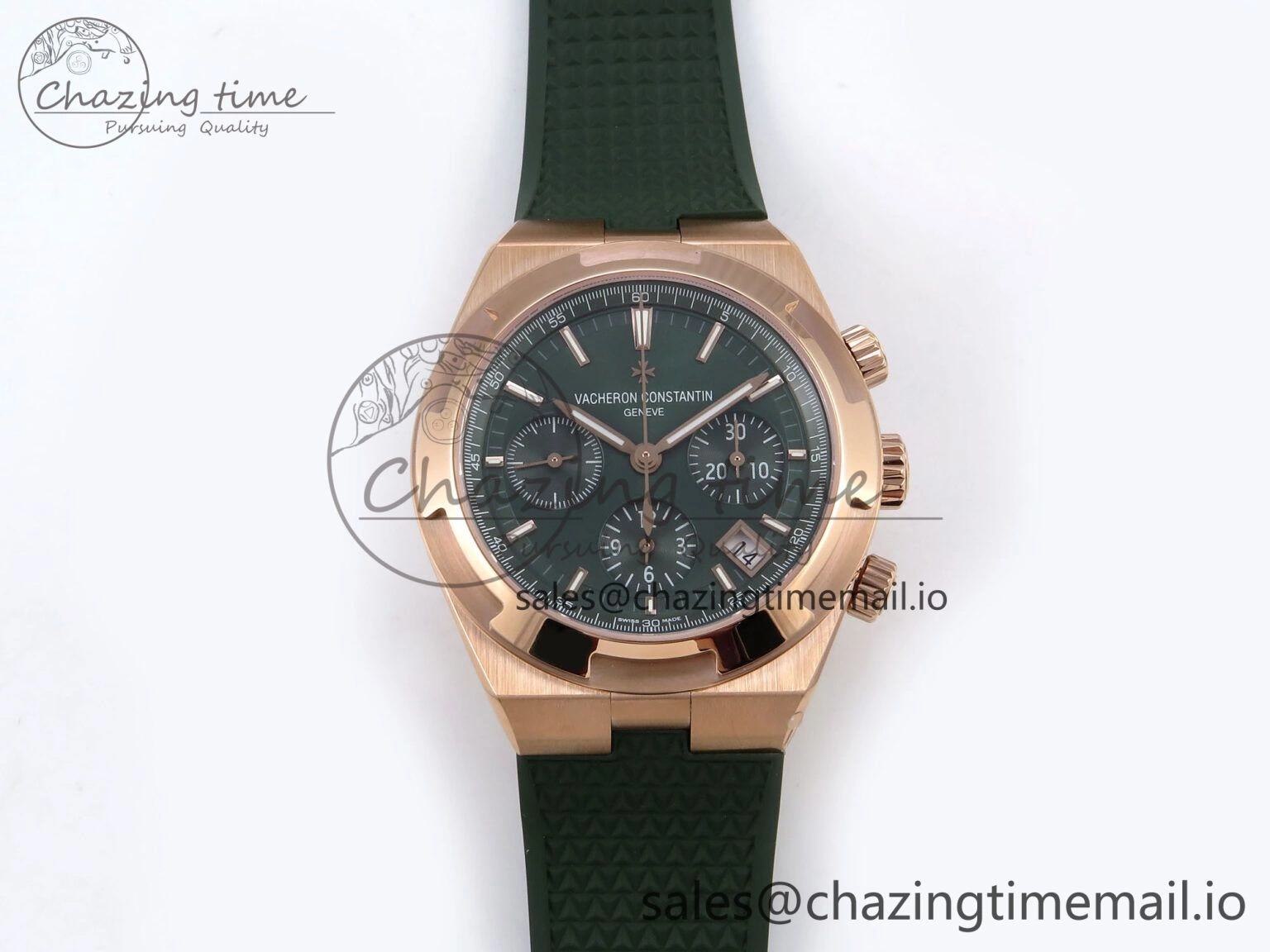 HighPerformance Overseas 4520V RG 8F Best Edition Green Dial On Green Rubber Strap A7750 Modified to A 9847