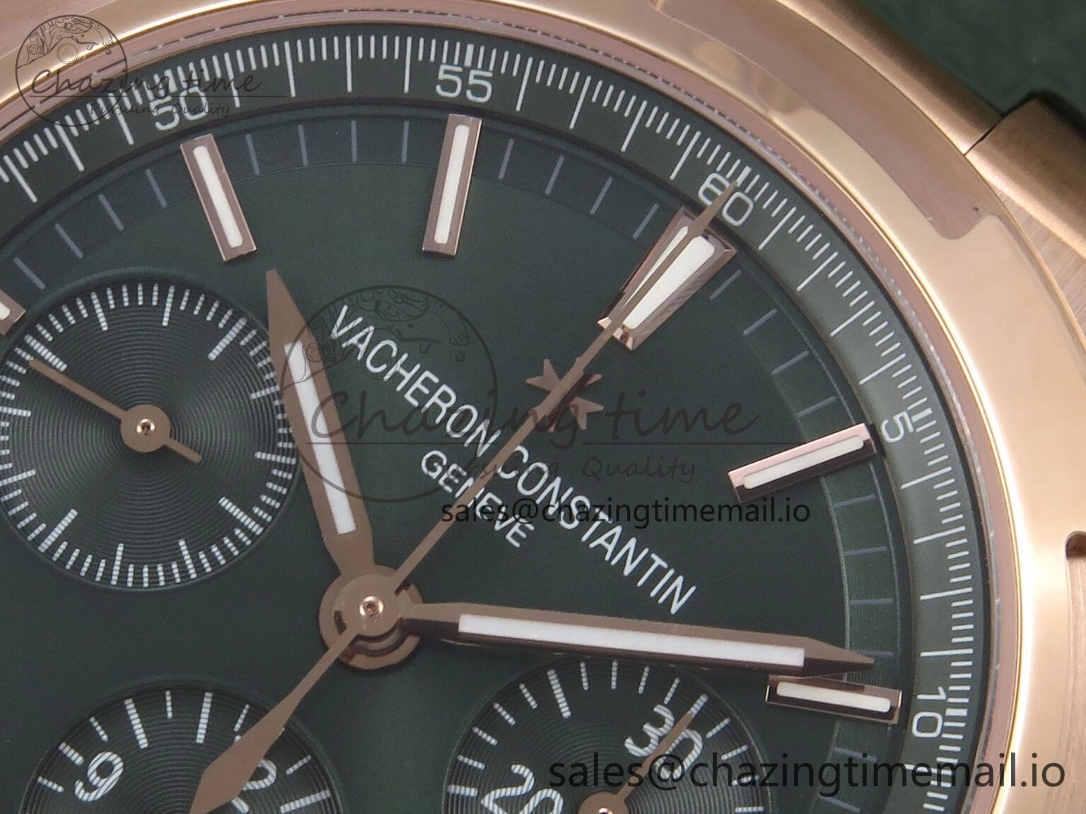 HighPerformance Overseas 4520V RG 8F Best Edition Green Dial On Green Rubber Strap A7750 Modified to A 9847