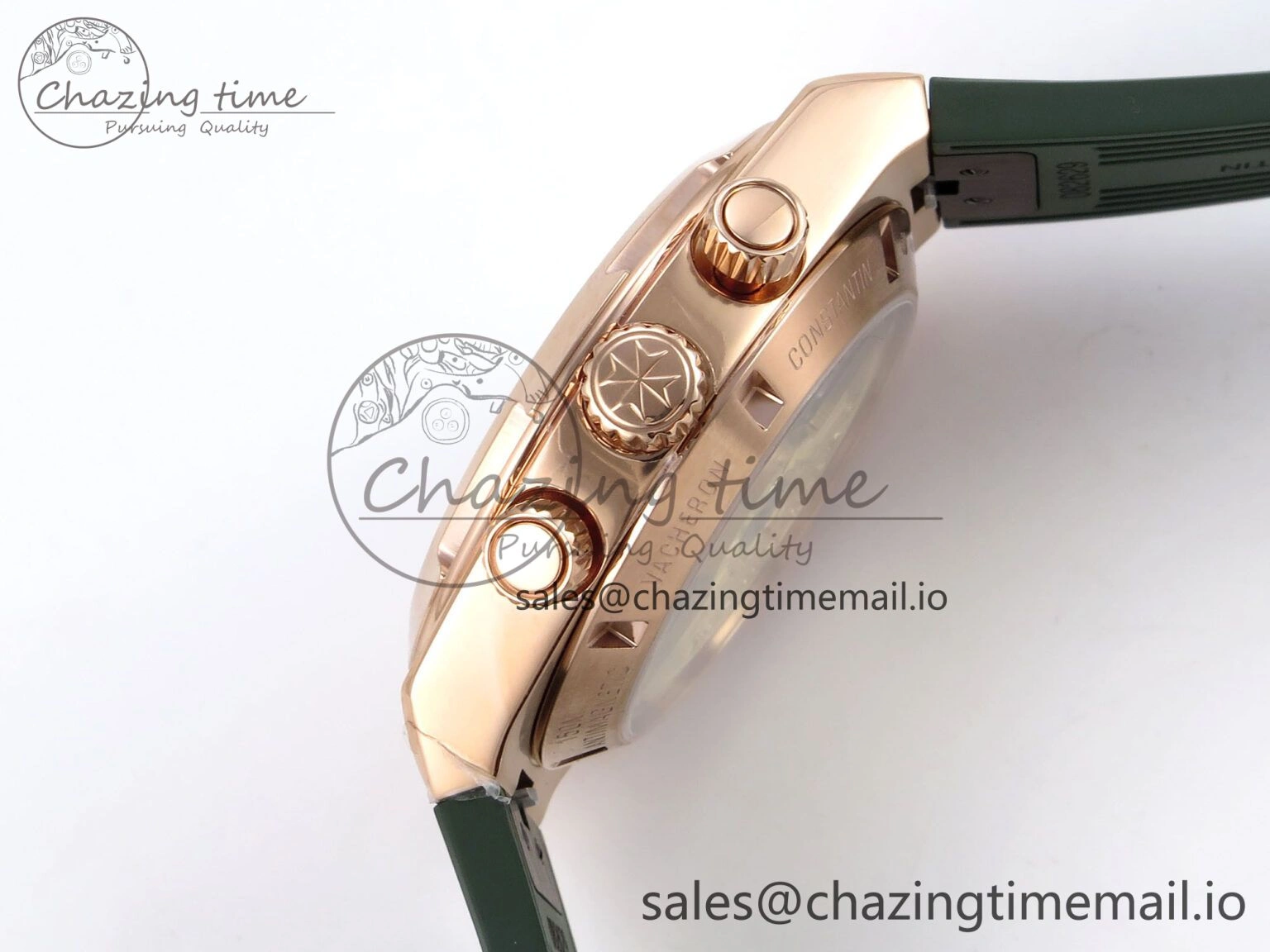 HighPerformance Overseas 4520V RG 8F Best Edition Green Dial On Green Rubber Strap A7750 Modified to A 9847