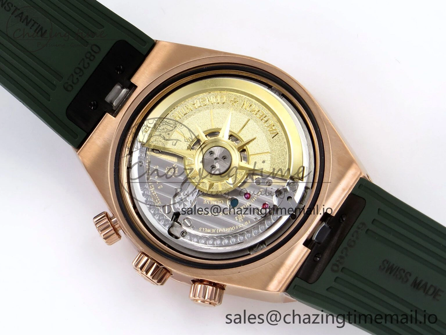 HighPerformance Overseas 4520V RG 8F Best Edition Green Dial On Green Rubber Strap A7750 Modified to A 9847