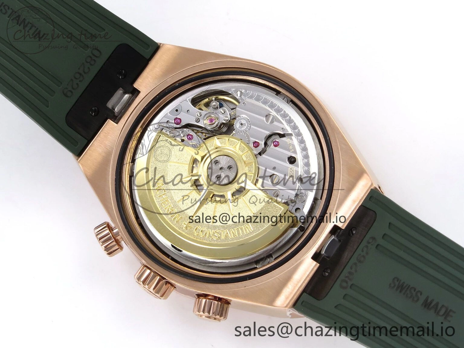 HighPerformance Overseas 4520V RG 8F Best Edition Green Dial On Green Rubber Strap A7750 Modified to A 9847