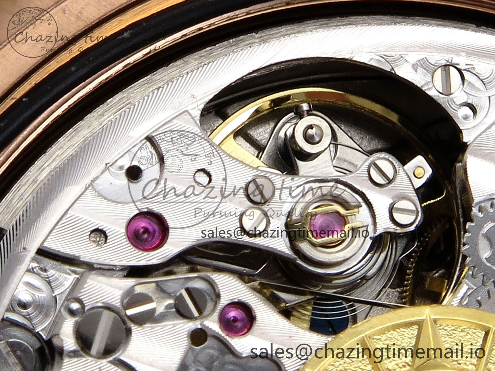 HighPerformance Overseas 4520V RG 8F Best Edition Green Dial On Green Rubber Strap A7750 Modified to A 9847